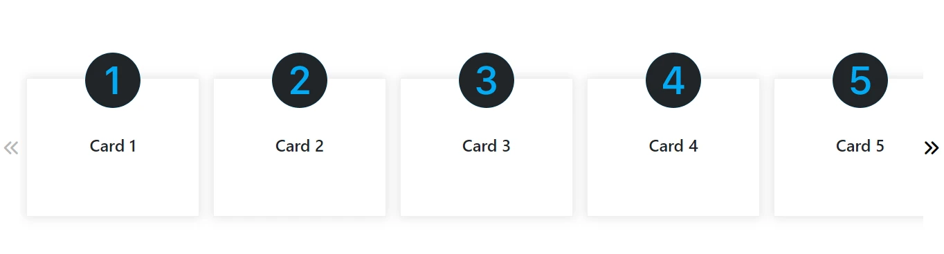 Horizontal Card slider with arrow